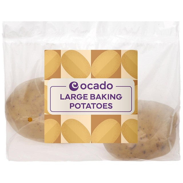 Ocado large British baking potatoes pack of two, imported from the UK
