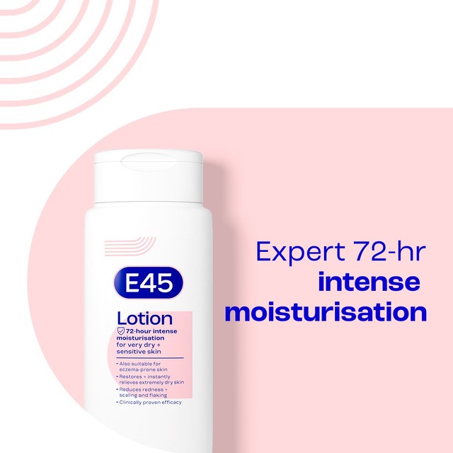 E45 moisturising lotion for dry sensitive skin 200ml (British brand)