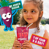 Pip Organic kids smoothie with strawberry, banana, and purple carrot 4 x 180ml, imported from the UK