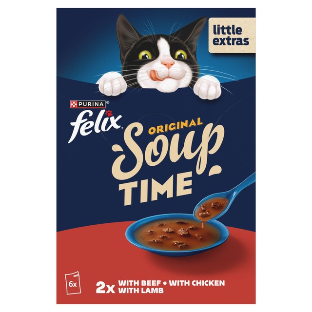 Felix wet cat food Chicken, Beef & Lamb 6 x 48g - British product