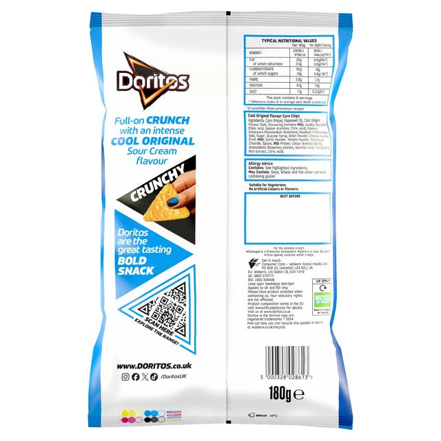 Doritos Cool Original tortilla chips 180g - British product