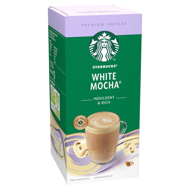 Starbucks White Mocha frothy coffee mix 5 sachets (British brand)