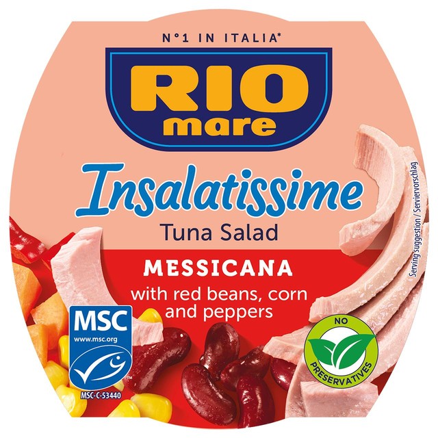 Rio Mare Tuna Salad Mexican Style 160g, imported from the UK