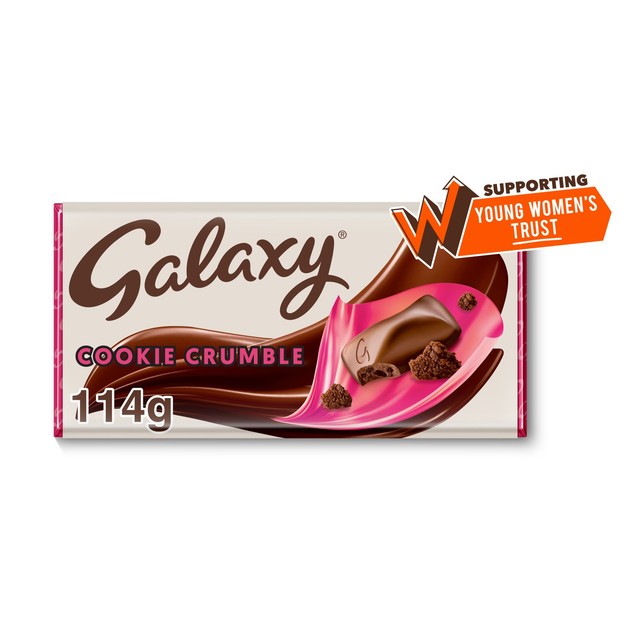 Galaxy cookie crumble milk chocolate bar 114g, UK version