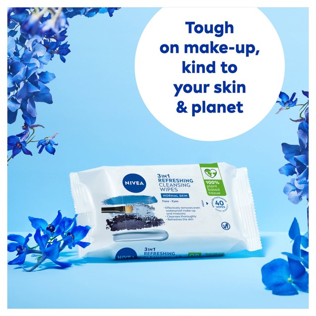 NIVEA Face Wipes Normal Skin 40 pack, imported from the UK