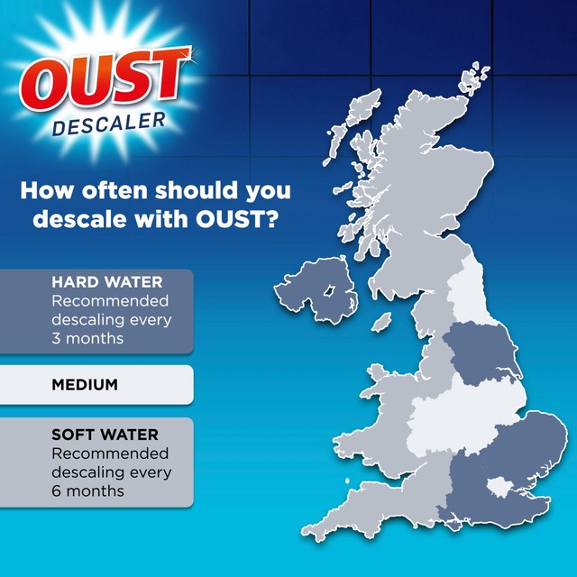 Oust All Purpose Descaler sachets 3x25ml, imported from the UK