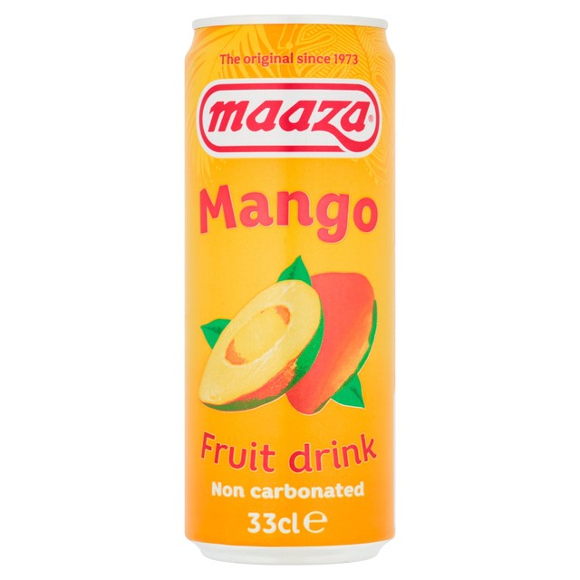 Maaza mango drink sleek can 330ml, UK version