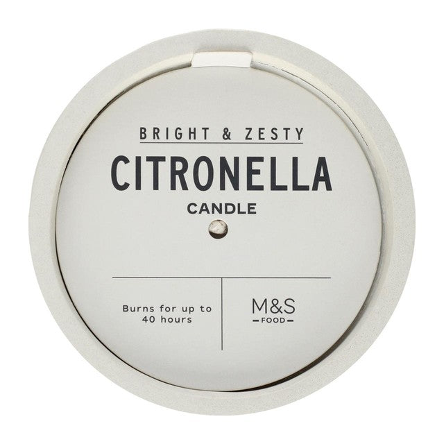 M&S citronella candle, imported from the UK