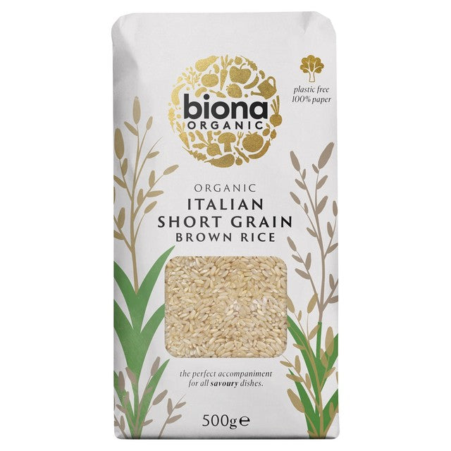 Biona short grain Italian brown rice 500g - British product