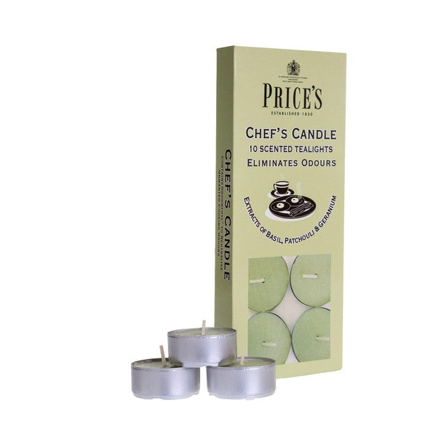 Prices Candles Chef's Odour Eliminating Tea Lights 10 pack, imported from the UK
