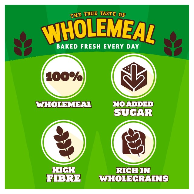Warburtons wholemeal sliced bread 800g (British brand)