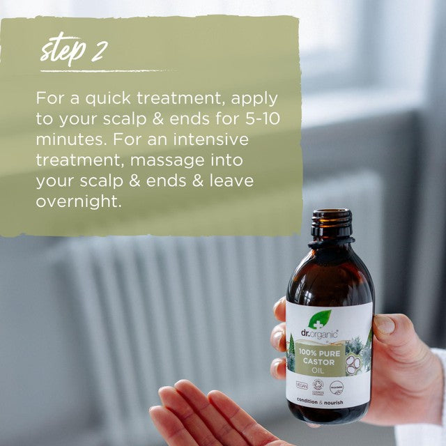 Dr Organic pure cold-pressed castor oil (British brand)