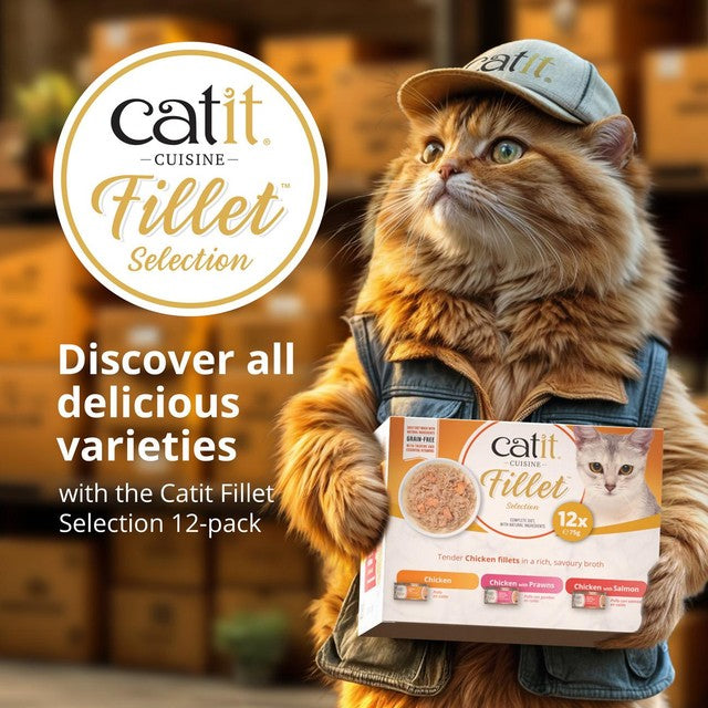 Catit tuna fillet variety pack for cats, imported from the UK