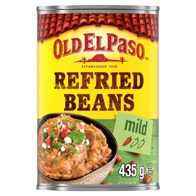 Old El Paso Refried Beans 435g, imported from the UK