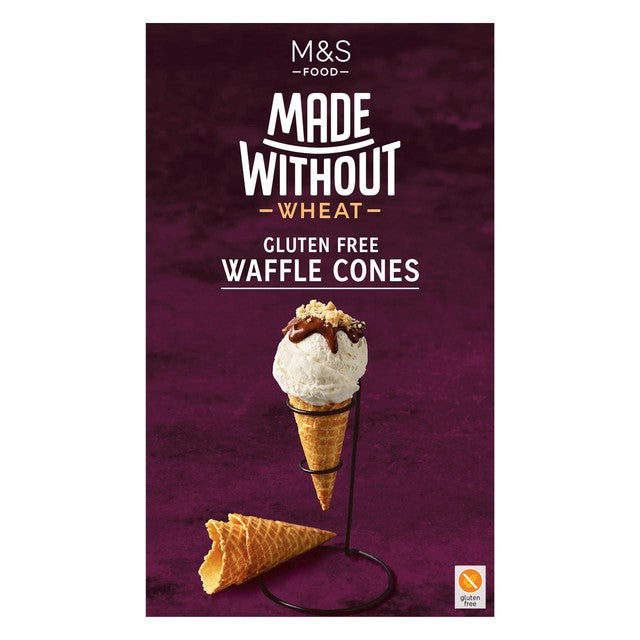 M&S gluten free waffle cones 120g, imported from the UK