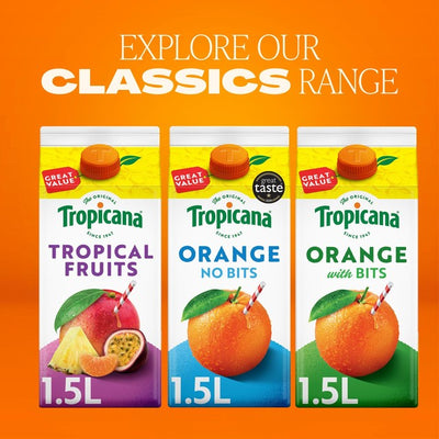 Tropicana reiner Orangensaft mit extra Saftstücken 1,5L