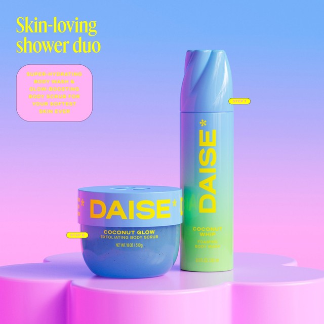 DAISE Exfoliating Body Scrub in Coconut Glow - British product