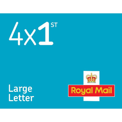 Lot de 4 timbres Royal Mail 1re classe pour lettres grandes dimensions