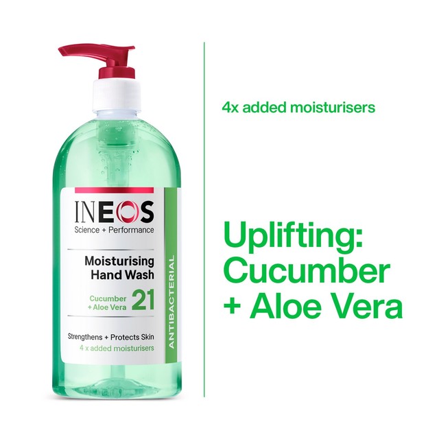 INEOS Hand Wash Cucumber Aloe Vera 500ml, imported from the UK