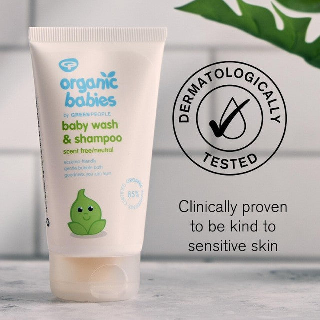 Green People scent-free baby wash and shampoo 150ml, imported from the UK