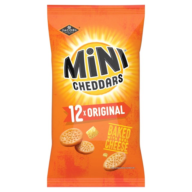 Jacob's Mini Cheddars Original multipack 12 bags, imported from the UK