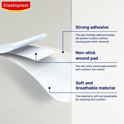 M&S Elastoplast Sensitive allergivennlige plaster multi-tone lys 20 stk – Kjøp online hos McGrocer