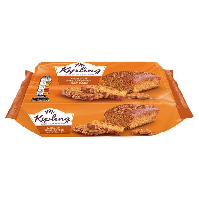 Mr Kipling sticky toffee loaf cake, imported from the UK