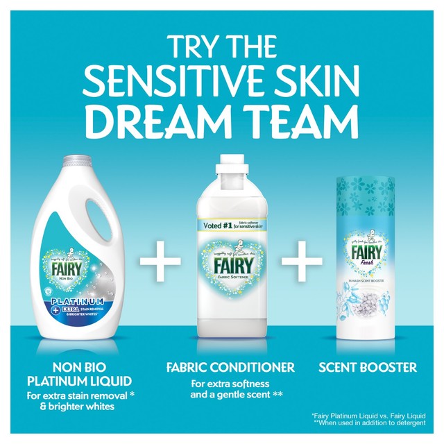Fairy Platinum Non Bio washing liquid 63 Washes - British product