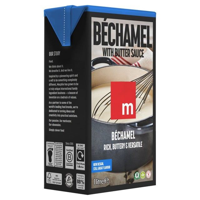 MacPhie Béchamel Sauce with Butter 1L, imported from the UK