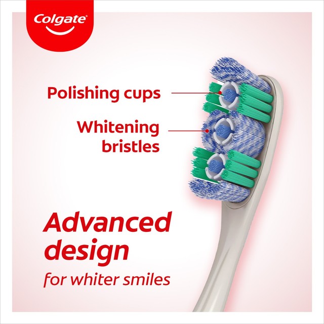 Colgate 360 Max White medium manual toothbrush 3 pack - British product