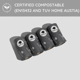 Adios Plastic compostable dog poo bags grey 120 pack - British product