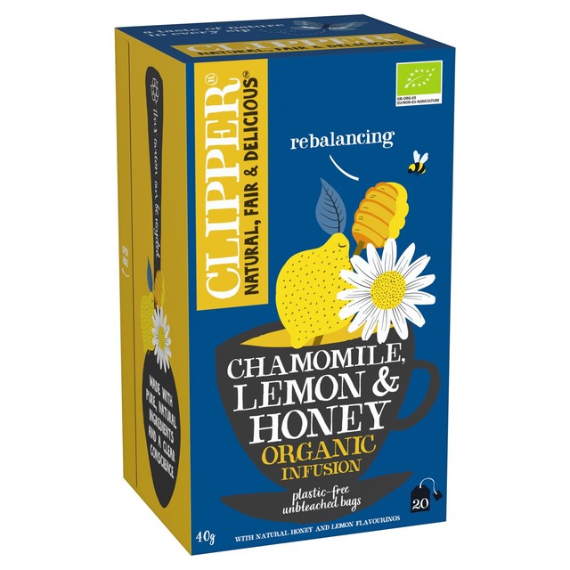 Clipper chamomile lemon honey tea bags 20 pack - British product