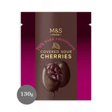 M&S dark chocolate sour cherries 130g, imported from the UK