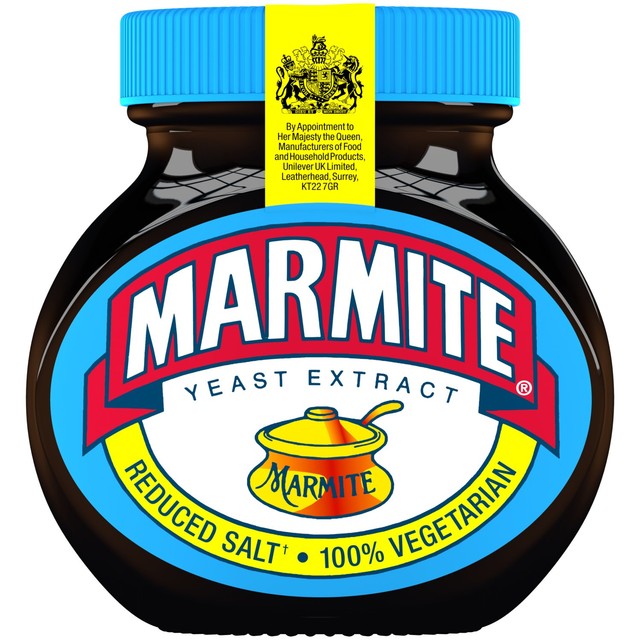 Marmite reduced salt yeast extract spread 250g, imported from the UK