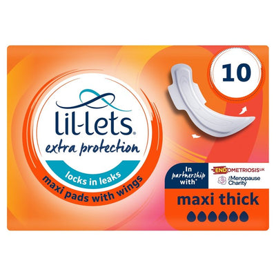 Protections ultra fines Lil-Lets Extra Protection Maxi 10 unités