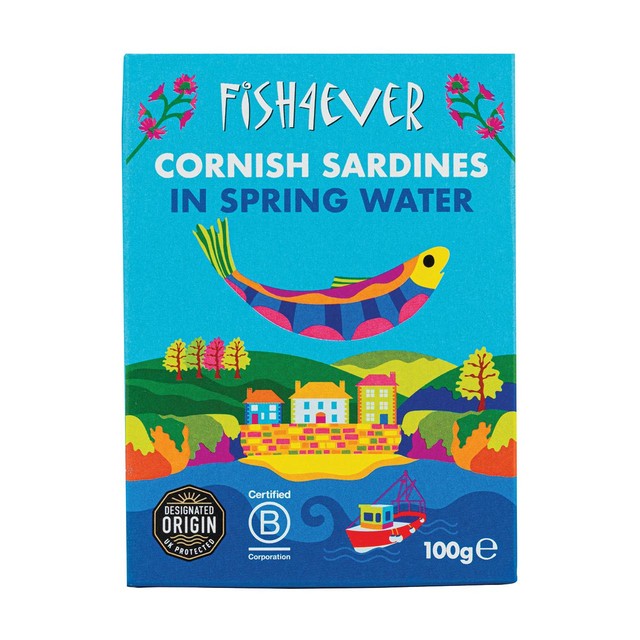 Fish4Ever Cornish Sardines in water 100g - British product