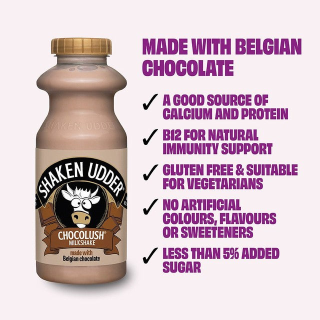 Shaken Udder chocolate flavoured milkshake 330ml (British brand)