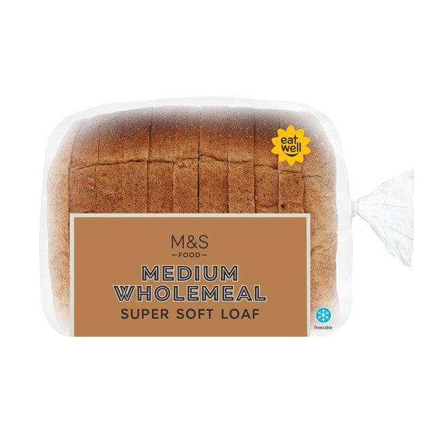 M&S Super Soft Wholemeal Bread 400g, imported from the UK