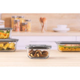 Kilner Fresh Storage Square glass food container 0.31 litre, UK version