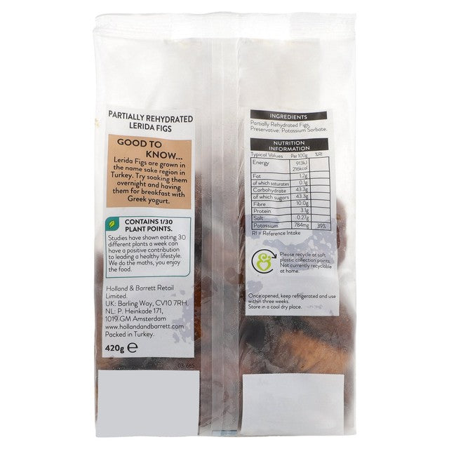 Holland & Barrett soft Lerida figs 420g (British brand)
