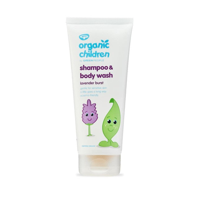 Green People Children Shampoo Body Wash Lavender 200ml, imported from the UK