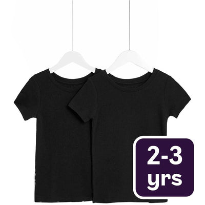 M&S M&S Heatgen Thermal Tops Black Short Sleeve Thermal Tops 2-3 Years- Buy online at McGrocer