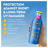 Nivea sun lotion SPF30 400ml, imported from the UK