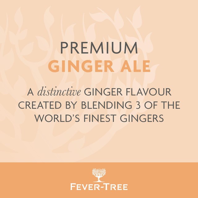 Fever-Tree refreshingly light ginger ale with natural flavourings - British product