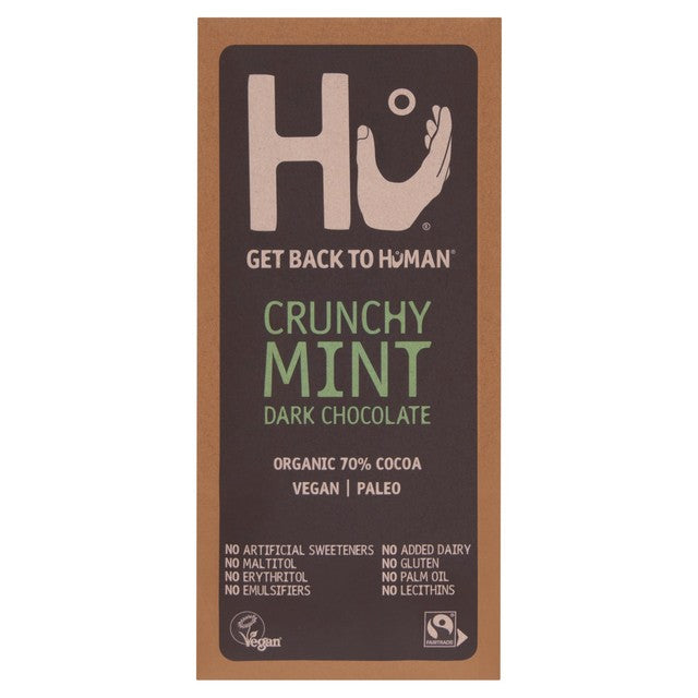 Hu crunchy mint dark chocolate bar 60g, UK version