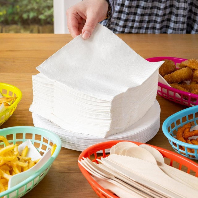 Talking Tables white paper napkins 100 pack 33cm (British brand)