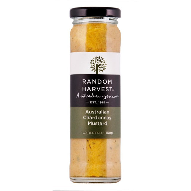 Random Harvest Chardonnay Mustard 150g, imported from the UK