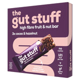 The Gut Stuff Cocoa & Hazelnut high fibre fruit nut bars, UK version