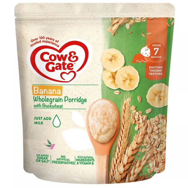Cow & Gate banana wholegrain porridge baby cereal 200g - British product