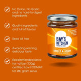 Bay's Kitchen sweet and sour low fodmap sauce 260g - British product